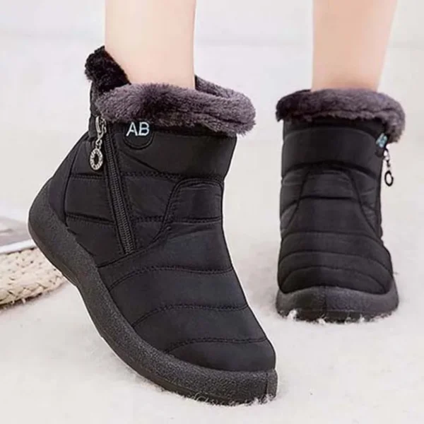 Snow Women Boots Comfortable Women's Boots Waterproof Women Shoes Zipper Shoes Woman Soft Fur Women's Winter Boots Botas Mujer - Image 4